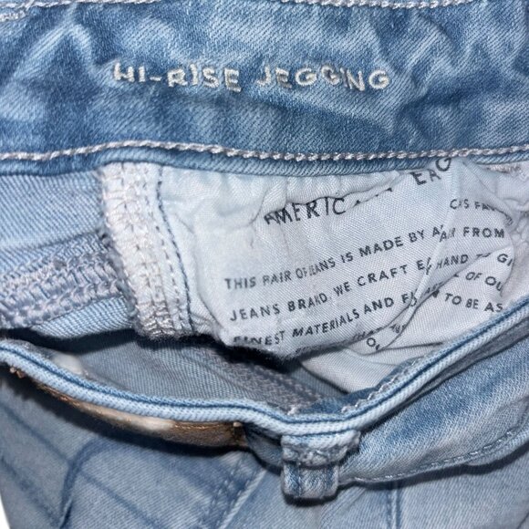 American Eagle High Rise Jeggings 2 Short Denim - Picture 5 of 7